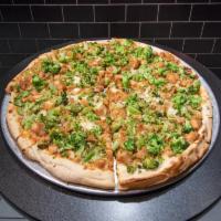 Broccoli Chicken Pizza Pie · 