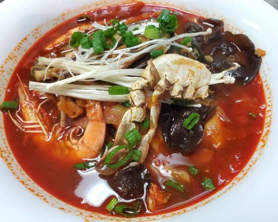 BK Seafood Jjamppong · Spicy seafood soup with various vegetables and seafood with noodle rice. This Item won't be modified.