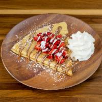 Build your own Crepe · Sweet French influenced crepe. Choose from our delicious chocolates. Pick your fruit puree a...
