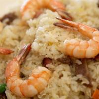 F7. Combo Fried Rice · Shrimp, beef, BBQ pork and chicken.