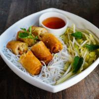 Vegetable Spring Roll Salad · Served with crushed peanut.