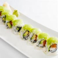The Wasabi Special Roll · White tuna, salmon, and avocado with green tobiko.