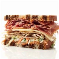 #300 Sandwich · Turkey, smithfield ham, Swiss, Russian a coleslaw.