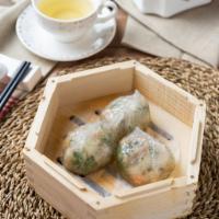 Steamemed Mixed Meat Dumplings 潮州粉果 · 3 pieces.