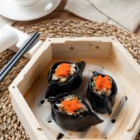 Sea Cucumber with Mushroom Dumpling 海參香菇餃 · 3 pieces. 