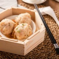 Steamed Fish Ball 腐皮鲮鱼球 · 3 pieces