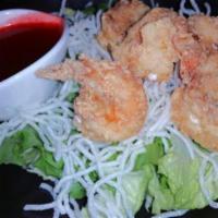 Crispy Shrimp · Crispy coated jumbo shrimp in a sweet glaze.