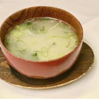 Miso Soup · Tofu, seaweed and green onions.