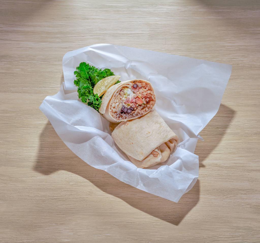 Build Your Own Burrito · Comes a side of mild salsa and chips.