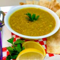 Lentil Soup. ·  25 oz bowl of home made lentil soup and (2) pita bread