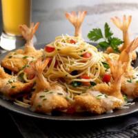 Shrimp Fresca · Grilled Shrimp, diced tomatoes and spinach served over pasta in a light lemon butter sauce. ...