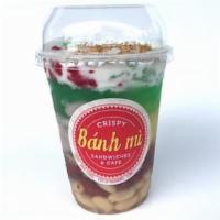 10. Combo #1 · Red bean, white bean, mung bean, taro, pandan jelly and ruby pearls in coconut milk topped w...