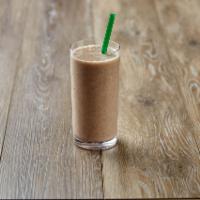Power PB and J Smoothie · Almond or peanut butter, banana, strawberry, whey protein and agave. Blended with ice.