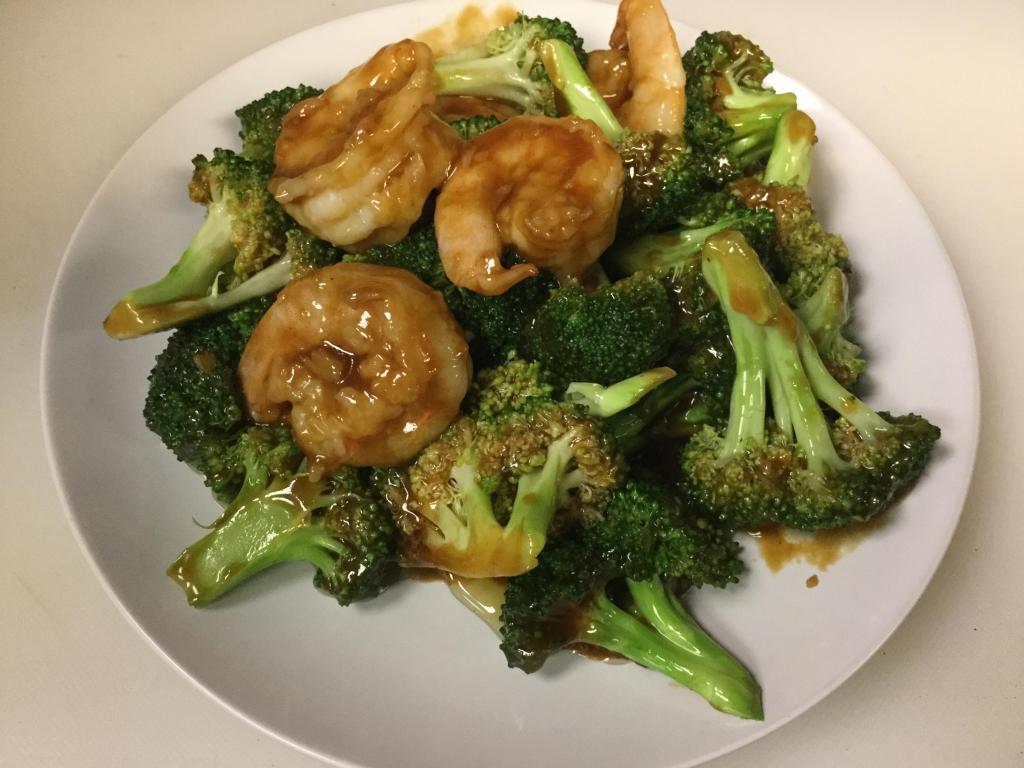 Shrimp with Broccoli · With white or brown rice. 