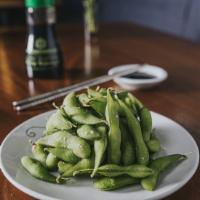 Edamame · Boiled and salted soybeans.