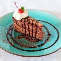 CHOCOLATE MOOSE CAKE · Contains Nuts