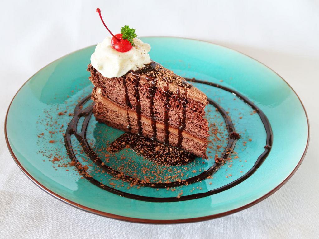 CHOCOLATE MOOSE CAKE · Contains Nuts