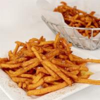 Double Sweet Potato Fries · Sweet potato fries tossed with cinnamon & local honey