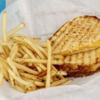 Kid's Grilled Cheese Sandwich · Served with fries