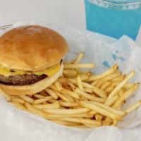 Kid's Cheeseburger · Kid size cheese burger, served with fries