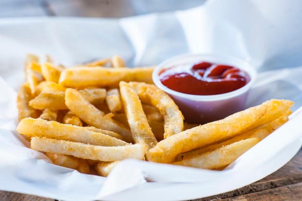 Fries · Crispy fries, lightly seasoned, cooked to a golden brown