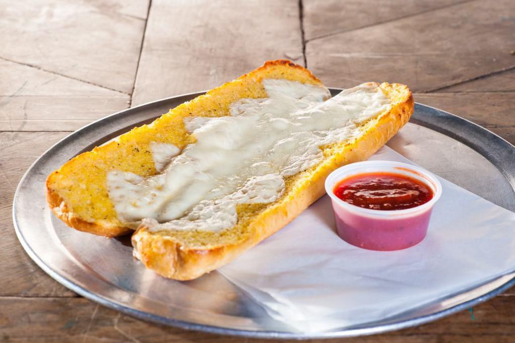 Garlic Parmesan Cheese Toast with Sauce · Add toppings for an additional charge.