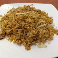 Beef Fried Rice · Beef, egg, bean sprout and onion.