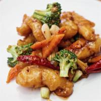 General Tso's Chicken · Breaded chicken, broccoli, pineapple and carrot.