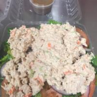 Tuna Salad · Romaine, tomato, cucumber, carrots and red onion.