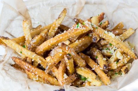 Basket of FB Fries · Signature hand-cut fries topped with parmesan, garlic and herbs.
