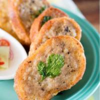 Thai Toast (5) · Ground pork and shrimp topped on French baguette, then deep fried to golden crisp served wit...