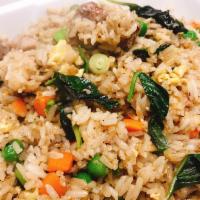 Basil Fried Rice · Jasmine rice wok with egg, bell peppers, onion, basil