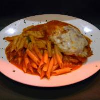 Parmigiana Veal · Served with penne pasta.  Some dinners are served with a side of penne marinara 