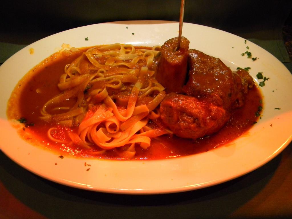 Veal Osso Buco · Served with fettucinne. Dinners are served with a side of penne marinara 