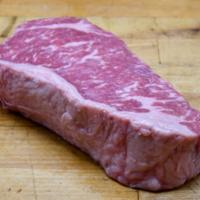 16 oz. Prime Signature Cut New York Strip · each cryo-vac packed (raw/uncooked)