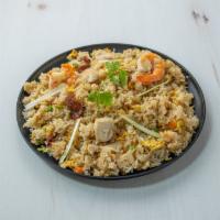 C15. Fried Rice - House Special招牌炒饭 · Shrimp, chicken, green beans, carrot, rice - 