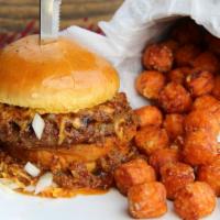 Road House Burger · Beef chili, cheddar and onions. These items may contain raw or undercooked ingredients. Cons...
