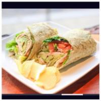 California ON SPINACH Wrap · TURKEY MAYO AVOCADO Comes with lettuce and tomato ON SPINACH WRAP