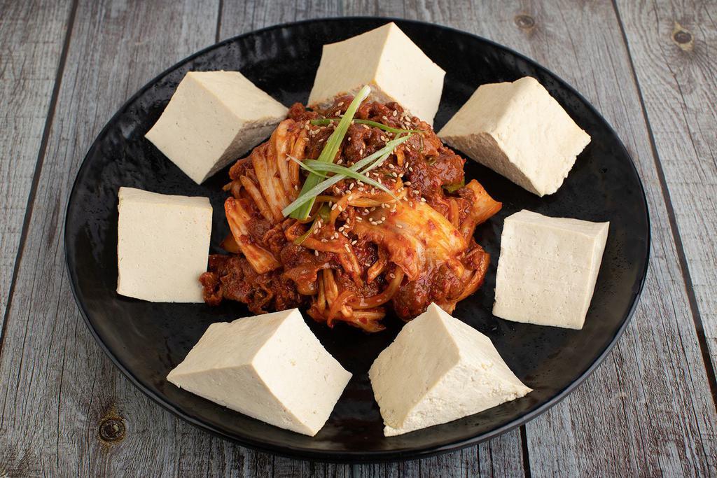 Tofu with Pork Bulgogi and Stir-fried Kimchi · 
