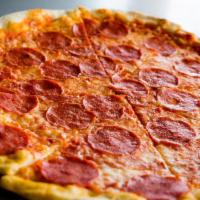 Pepperoni Pizza · Pepperoni, mozzarella and tomato sauce.