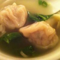 Wonton Soup · Chicken broth with minced pork and shrimp wonton.