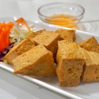 7. Fried tofu (GF)(VG) · 8 pieces. Served with plum sauce and ground peanut.