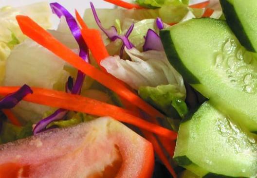 Toss Salad · Fresh lettuce, tomatoes, cucumbers, shredded carrots and red pepper with homemade Hawaiian salad dressing on the side.