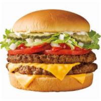 SuperSONIC® Double Cheeseburger · Double the SONIC® goodness with the SuperSONIC® Cheeseburger. Two perfectly seasoned 100% pu...