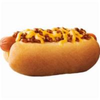Footlong Quarter Pound Coney · Prepared with Chili and Cheese