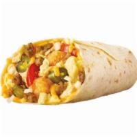 SuperSONIC® Breakfast Burrito · Sausage | Egg | Melted Cheese | Golden Tots | Tomato | Diced Onion | Jalapenos