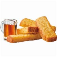 French Toast Sticks · (4) French toast sticks served with maple syrup.