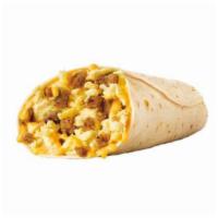 Jr Breakfast Burrito · Sausage, egg, and cheese.