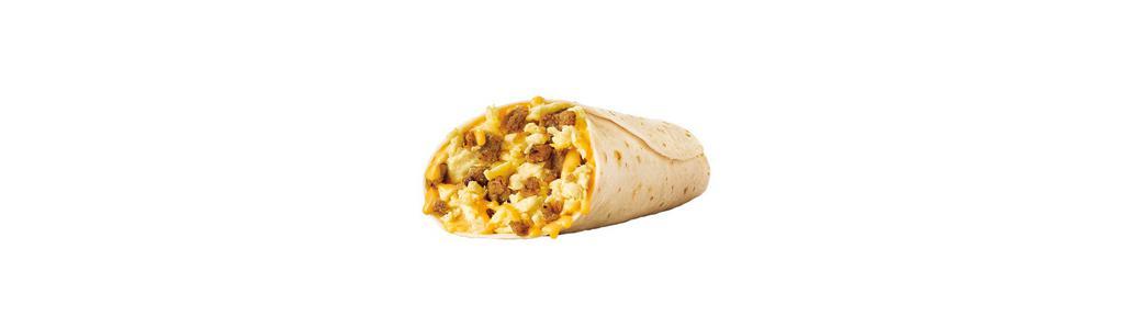 Jr. Breakfast Burrito · Sausage, eggs and cheese, oh my! The Jr. Breakfast Burrito is packed with savory sausage, fluffy eggs and melty cheese, and all wrapped up in a warm flour tortilla. Value tastes good, doesn't it?