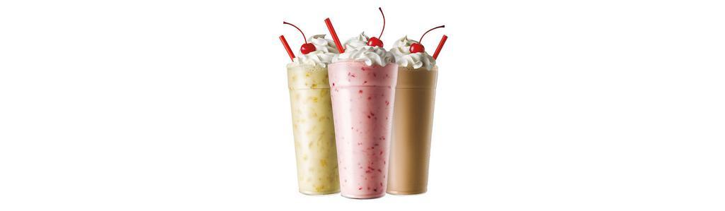 Hand-Mixed Classic Shakes · 
Real Ice Cream hand-mixed with your favorite flavors into a thick, cold, creamy shake. The perfect treat or addition to your meal.